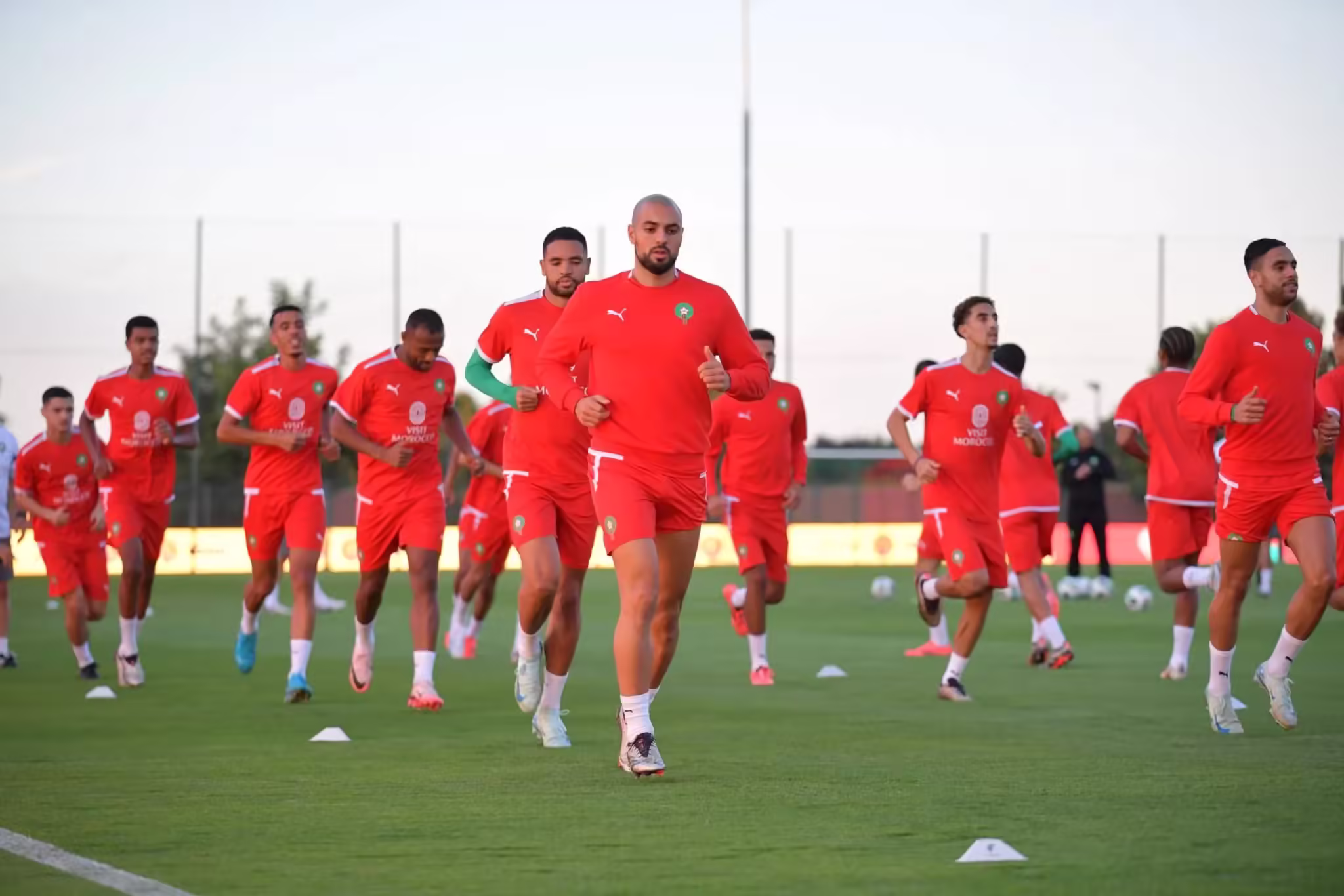 المنتخب الوطني يجري آخر حصة اليوم قبل التوجه إلى وجدة
