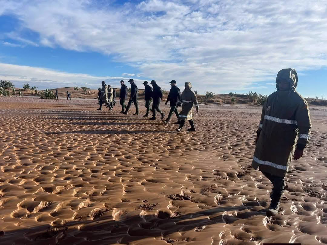 الدرك الملكي بتنغير يواصل البحث عن ضحايا فيضانات وادي حفيرة